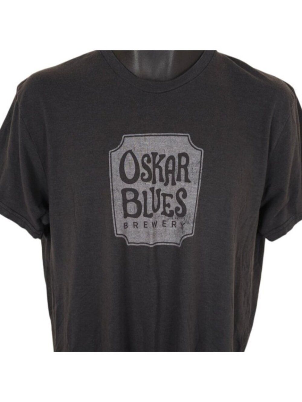 Oskar Blues Brewery T Shirt Mens Size Large Gray Colorado Beer Breweriana